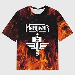 Футболка оверсайз мужская Manowar, цвет: 3D-принт