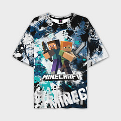 Мужская футболка оверсайз Minecraft Майнкрафт