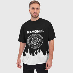 Футболка оверсайз мужская RAMONES, цвет: 3D-принт — фото 2