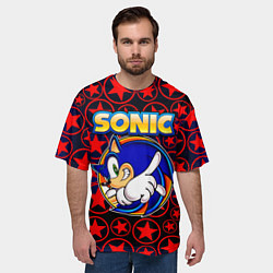 Футболка оверсайз мужская Sonic, цвет: 3D-принт — фото 2
