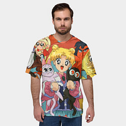 Футболка оверсайз мужская СЕЙЛОР МУН, цвет: 3D-принт — фото 2