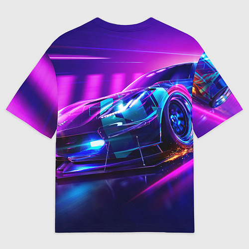 Мужская футболка оверсайз Need for Speed / 3D-принт – фото 2