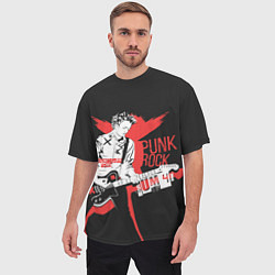 Футболка оверсайз мужская Punk-rock, цвет: 3D-принт — фото 2
