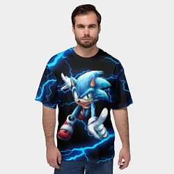 Футболка оверсайз мужская SONIC, цвет: 3D-принт — фото 2