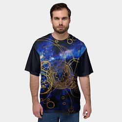 Футболка оверсайз мужская Space Geometry, цвет: 3D-принт — фото 2