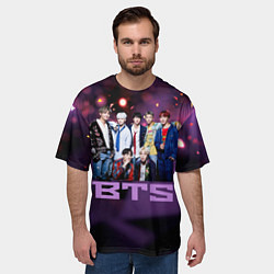 Футболка оверсайз мужская BTS, цвет: 3D-принт — фото 2