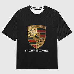 Футболка оверсайз мужская PORSCHE, цвет: 3D-принт