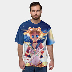 Футболка оверсайз мужская SAILOR MOON, цвет: 3D-принт — фото 2