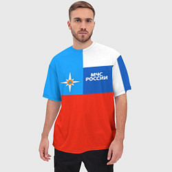 Футболка оверсайз мужская Флаг МЧС России, цвет: 3D-принт — фото 2