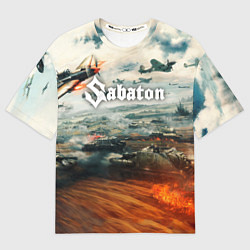 Футболка оверсайз мужская Sabaton, цвет: 3D-принт