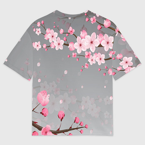Мужская футболка оверсайз САКУРА / 3D-принт – фото 2