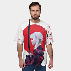Футболка оверсайз мужская Самурай, цвет: 3D-принт — фото 2