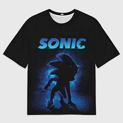 Мужская футболка оверсайз Sonic in shadow