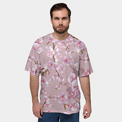 Футболка оверсайз мужская САКУРА, цвет: 3D-принт — фото 2