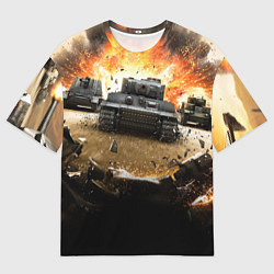 Футболка оверсайз мужская ТАНКИ, цвет: 3D-принт