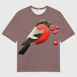 Футболка оверсайз мужская Снегирь, цвет: 3D-принт
