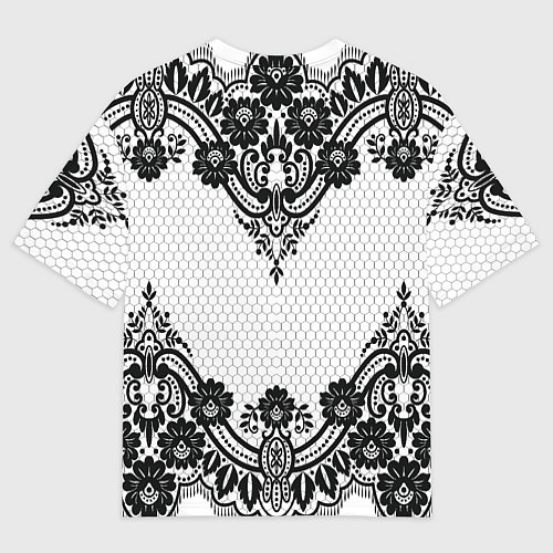 Мужская футболка оверсайз Кружева / 3D-принт – фото 2