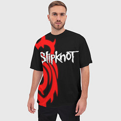 Футболка оверсайз мужская Slipknot 7, цвет: 3D-принт — фото 2