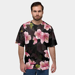 Футболка оверсайз мужская САКУРА ВИШНЯ, цвет: 3D-принт — фото 2