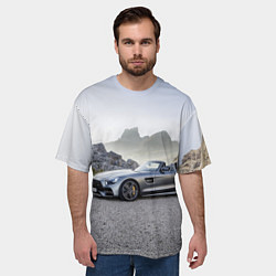 Футболка оверсайз мужская Mercedes V8 Biturbo, цвет: 3D-принт — фото 2