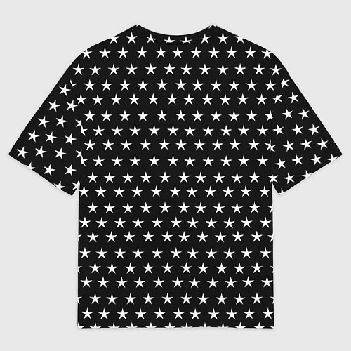 Мужская футболка оверсайз БЕЛЫЕ ЗВЁЗДЫ / 3D-принт – фото 2