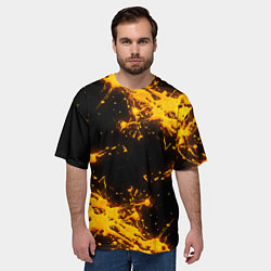 Футболка оверсайз мужская БРЫЗГИ КРАСКИ NEON, цвет: 3D-принт — фото 2