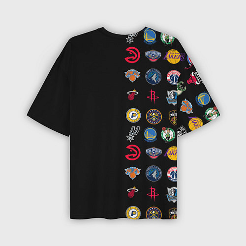 Мужская футболка оверсайз NBA Team Logos 2 / 3D-принт – фото 2