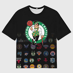 Футболка оверсайз мужская Boston Celtics 1, цвет: 3D-принт