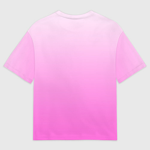 Мужская футболка оверсайз Розовая лапка с подушечками / 3D-принт – фото 2