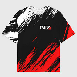 Футболка оверсайз мужская MASS EFFECT N7, цвет: 3D-принт