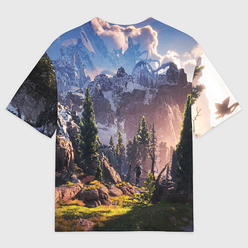 Мужская футболка оверсайз Horizon Zero Dawn / 3D-принт – фото 2