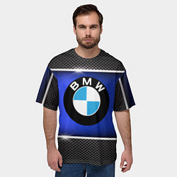 Футболка оверсайз мужская BMW, цвет: 3D-принт — фото 2