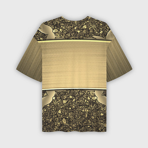 Мужская футболка оверсайз MERCEDES GOLD / 3D-принт – фото 2