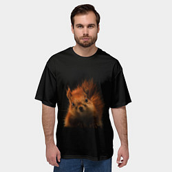 Футболка оверсайз мужская Белка, цвет: 3D-принт — фото 2
