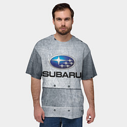 Футболка оверсайз мужская SUBARU, цвет: 3D-принт — фото 2