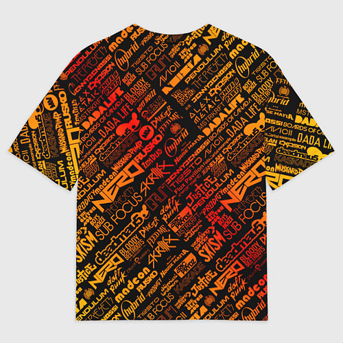 Мужская футболка оверсайз Музыкальные бренды / 3D-принт – фото 2