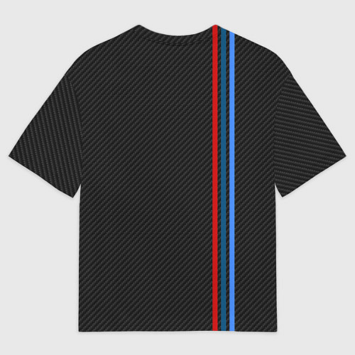 Мужская футболка оверсайз BMW POWER CARBON / 3D-принт – фото 2