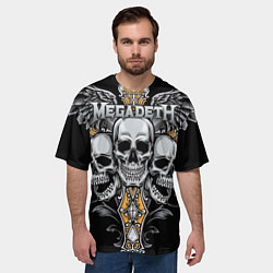 Футболка оверсайз мужская Megadeth, цвет: 3D-принт — фото 2