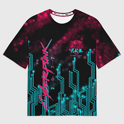 Футболка оверсайз мужская CYBERPUNK, цвет: 3D-принт