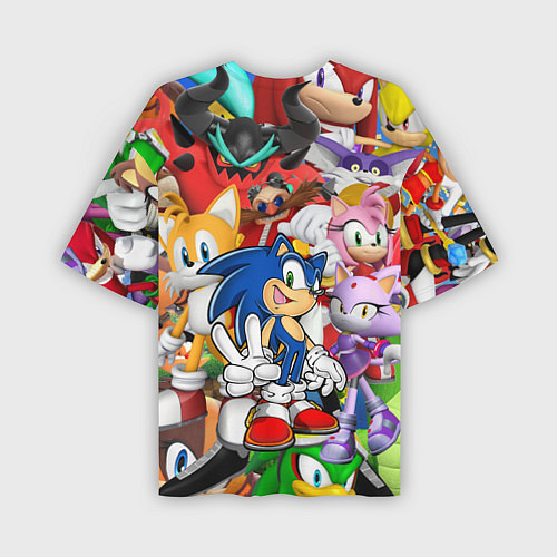 Мужская футболка оверсайз Sonic ПЕРСОНАЖИ / 3D-принт – фото 2