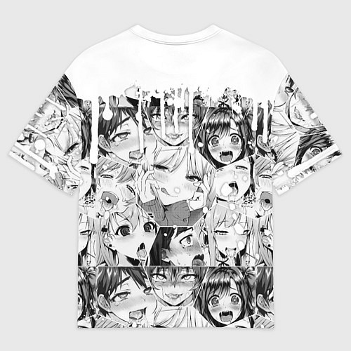 Мужская футболка оверсайз AHEGAO / 3D-принт – фото 2