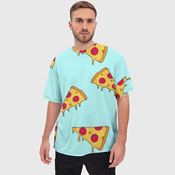 Футболка оверсайз мужская Ароматная пицца, цвет: 3D-принт — фото 2