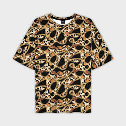 Мужская футболка оверсайз Versace Леопардовая текстура