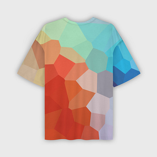 Мужская футболка оверсайз Пикси кристаллы / 3D-принт – фото 2