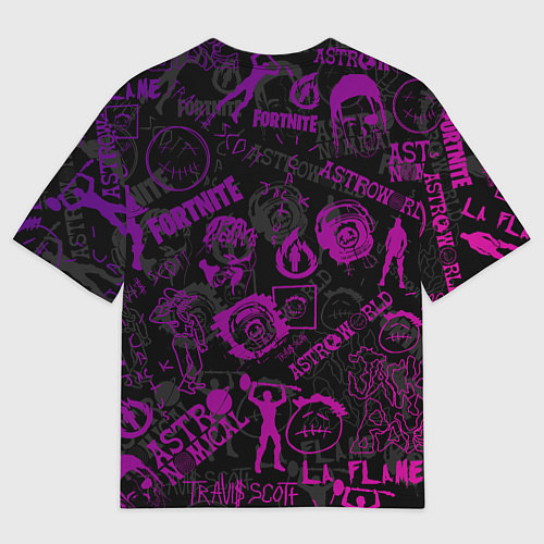 Мужская футболка оверсайз TRAVIS SCOTT CACTUS JACK / 3D-принт – фото 2