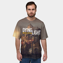 Футболка оверсайз мужская DYING LIGHT спина Z, цвет: 3D-принт — фото 2