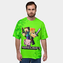 Футболка оверсайз мужская MINECRAFT, цвет: 3D-принт — фото 2