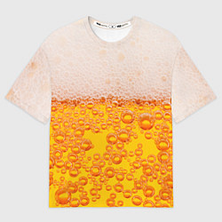 Футболка оверсайз мужская ПИВО, цвет: 3D-принт