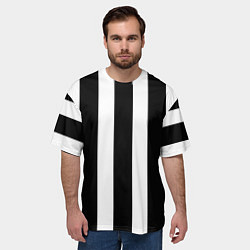 Футболка оверсайз мужская Полоска, цвет: 3D-принт — фото 2