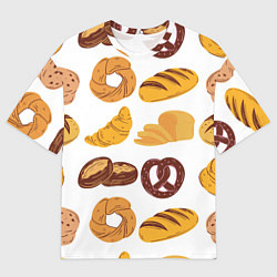 Футболка оверсайз мужская Булки, цвет: 3D-принт